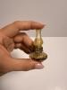 Miniature Glass Oil Lamp With Metal Fittings