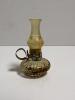 Miniature Glass Oil Lamp With Metal Fittings - 2
