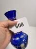 Cut to Clear Cobalt Blue Bohemian-Style Glass Vase - 6