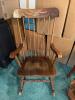 Windsor-Style Wooden Rocking Chair With Patriotic Motif - 2