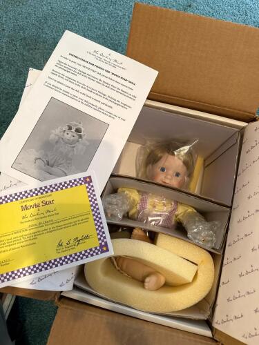 Danbury Mint Movie Star Baby Doll with Certificate and Box