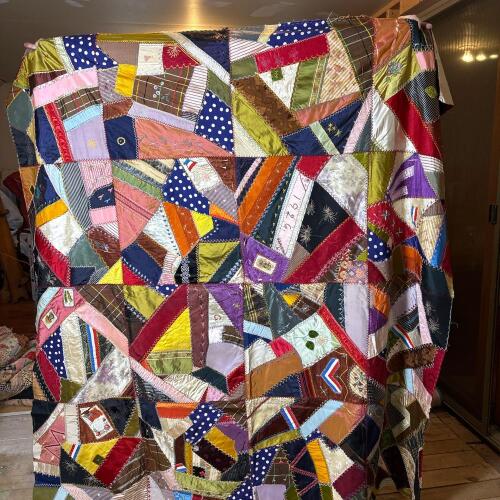 Vintage Patchwork Crazy Quilt Top