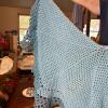 Crocheted Afghan and Striped Fringe Throw Blanket - 4