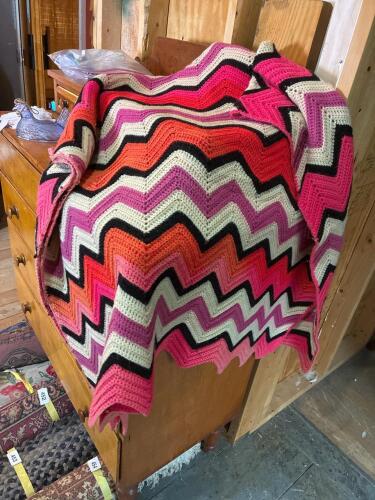 Handmade Crochet Chevron Afghan
