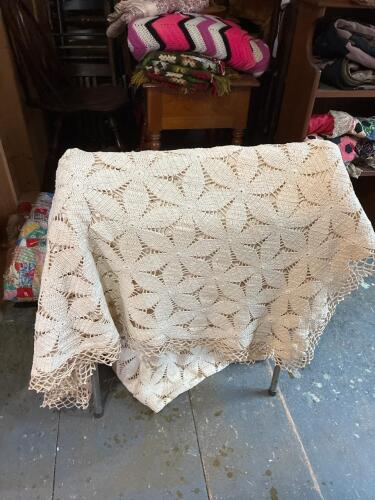 Handmade Crochet Cotton Coverlet