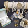 Costume Jewelry Grouping with Necklaces, Earrings, Bracelets, Brooches, and Rings - 2