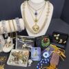 Costume Jewelry Grouping with Necklaces, Earrings, Bracelets, Brooches, and Rings - 3