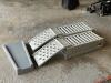 Duralast Folding Steel Ramps with Amerimax Plastic Tire Stops - 2