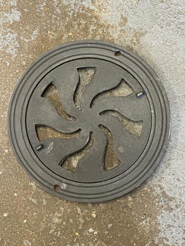 Cast Iron Floor Grate Vent with Swirl Pattern