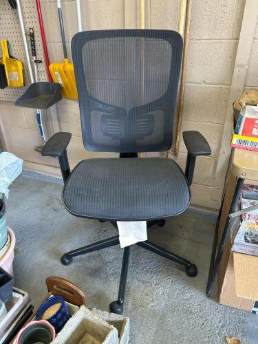 Black Mesh Ergonomic Office Chair with Adjustable Armrests