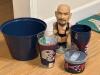 Stone Cold Steve Austin Bobblehead with New England Patriots Drinkware