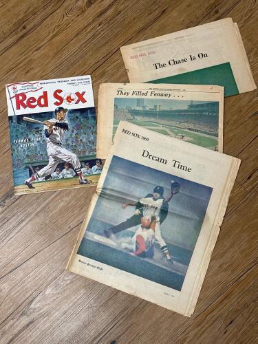 Boston Red Sox Vintage Programs and Sunday Globe Sections, 1967&ndash;1970