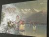 4.5" x 3" Hand-Painted View of Ch&acirc;teau de Chillon on Lake Geneva - 2