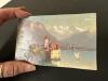 4.5" x 3" Hand-Painted View of Ch&acirc;teau de Chillon on Lake Geneva - 6