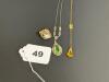Cameo Ring, Filigree Green Pendant Necklace & Yellow Pendant Necklace - 8