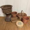 Six Assorted Woven Baskets