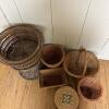 Six Assorted Woven Baskets - 2