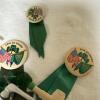 Irish Shamrock Pins, Lace Scarf and Shamrock Handkerchief - 5
