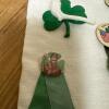 Irish Shamrock Pins, Lace Scarf and Shamrock Handkerchief - 6