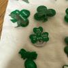 Irish Shamrock Pins, Lace Scarf and Shamrock Handkerchief - 7