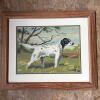 Painting of Pointer Dog in Field, 24"x19"