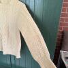 Cream Cable Knit Wool Sweater - 4