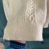 Cream Cable Knit Wool Sweater - 8