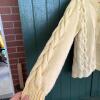Cream Cable Knit Cardigan Sweater - 3
