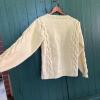 Cream Cable Knit Cardigan Sweater - 9