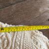 Aran-Style Cream Wool Buttoned Cardigan Sweater - 10