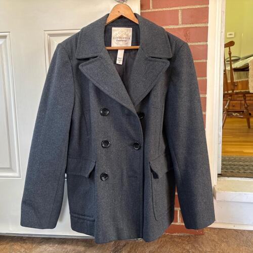 Covington Outerwear Gray Wool-Blend Peacoat