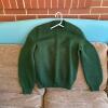 Hand-Knit Crewneck Sweaters in Red and Green - 2