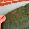 Hand-Knit Crewneck Sweaters in Red and Green - 3