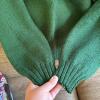 Hand-Knit Crewneck Sweaters in Red and Green - 5