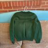 Hand-Knit Crewneck Sweaters in Red and Green - 6