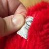 Red Felt Pillow with White Letter I - 4