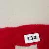 Red Felt Pillow with White Letter I - 5