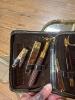 Vanity Accessories, Brass Hand Mirror, Montreux Carriage Clock, Manicure Set - 9