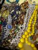 Fossil Blue Watch with Assorted Costume Jewelry Necklaces and Bracelets