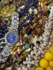 Fossil Blue Watch with Assorted Costume Jewelry Necklaces and Bracelets - 2
