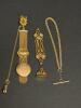 Victorian Gold Tone Watch Chain Fob, Locket, Cufflink & Chain