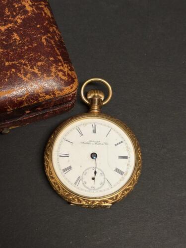 American Waltham Pocket Watch in Ornate Gold-Filled Case