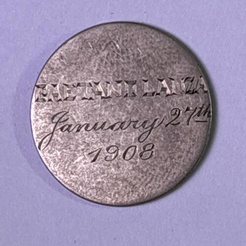 Antique Engraved Silver Love Token Coin