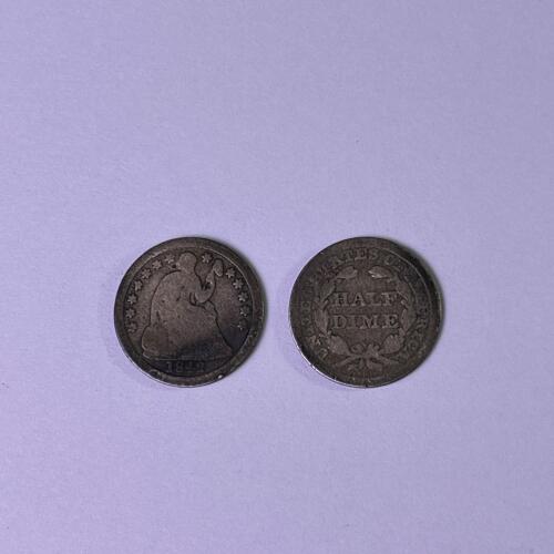 Antique Seated Liberty Half Dimes, 1847 & 1842