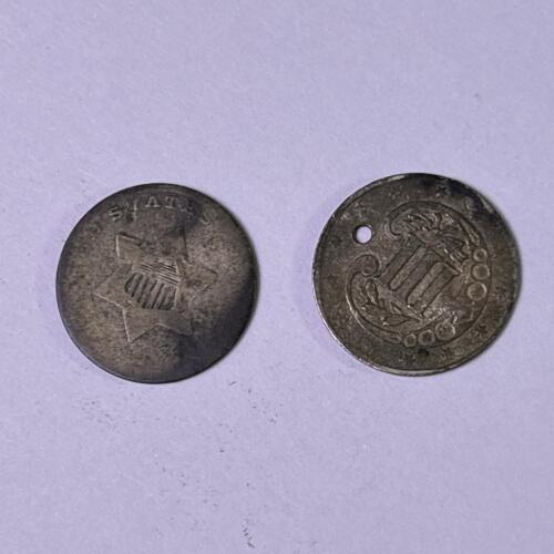 Antique Three Cent Silver Coins