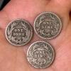 Three Barber Dimes: 1900, 1908, 1912 - 3