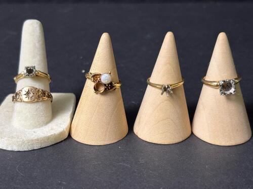Vintage 14K Gold and Palladium Ring Mountings