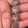 Mexican Coin Cutout Bracelet with 1889 Republica Mexicana Pesos - 8