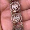 Mexican Coin Cutout Bracelet with 1889 Republica Mexicana Pesos - 9