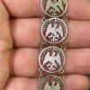 Mexican Coin Cutout Bracelet with 1889 Republica Mexicana Pesos - 10